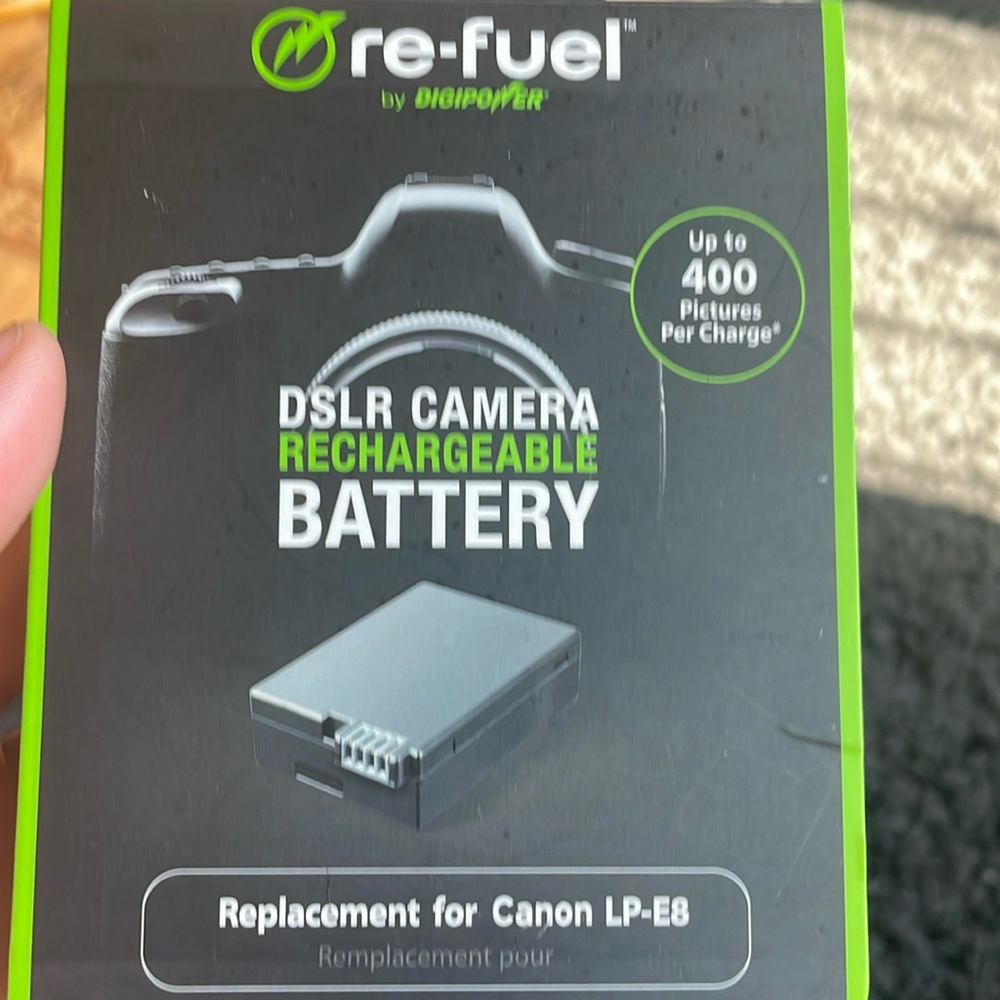 Dslr camera rechargeable battery canon lp-e8